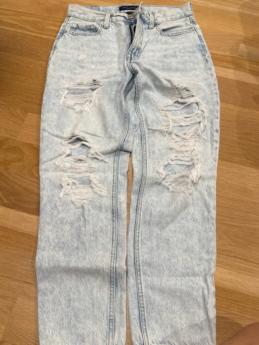 Aeropostale Light Blue Distressed Boyfriend Jeans